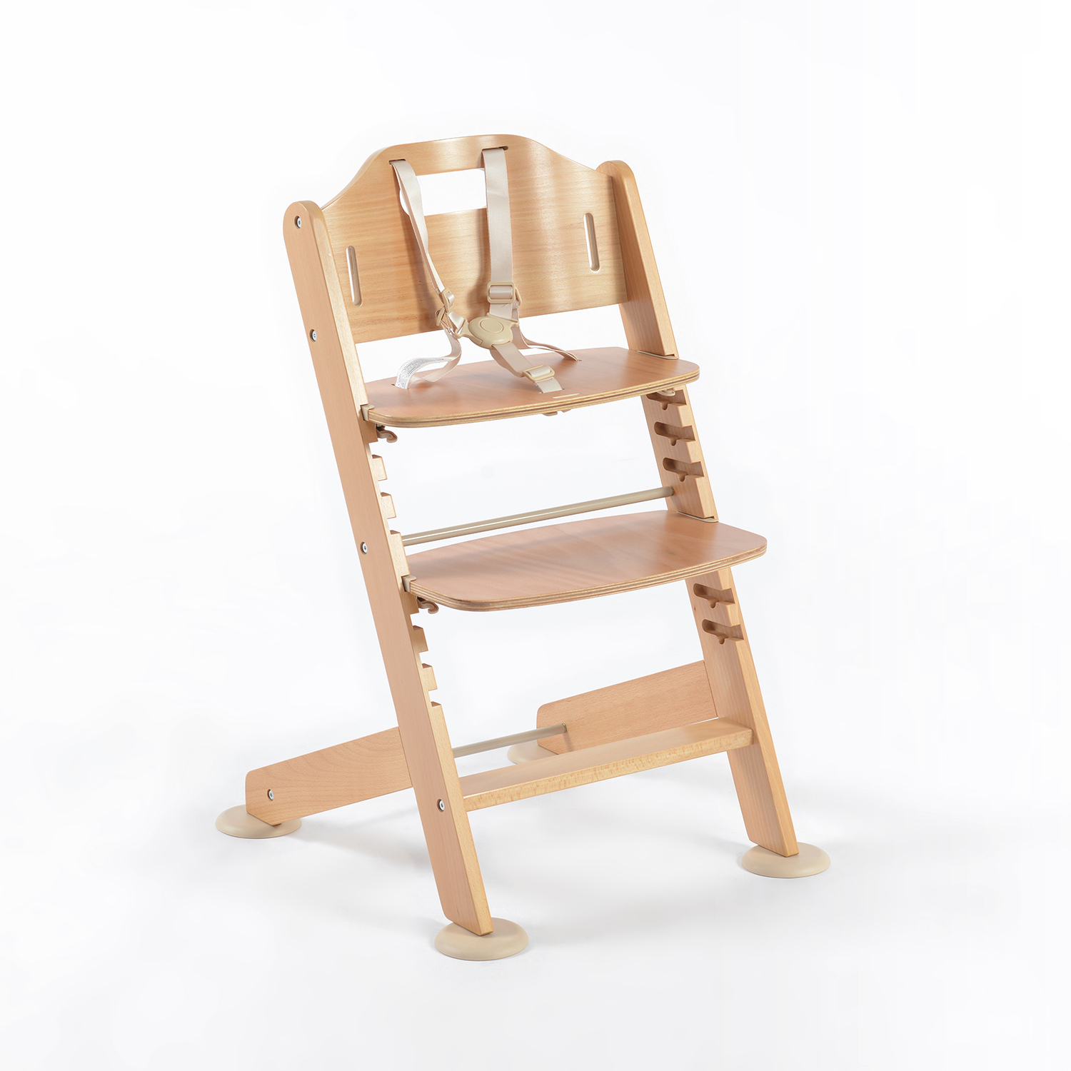Adjustable Wooden High Chair for Babies & Toddlers