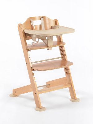 Adjustable Wooden High Chair for Babies & Toddlers