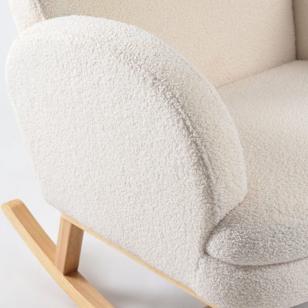 Soft fabric nursery chair upholstery Premium Nursery Rocking Chair with Ottoman | OEM