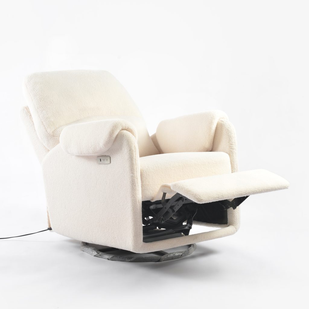 electric glider nursing chair with reclining function