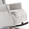 Premium Velvet Wingback Rocking Chair for Nursery