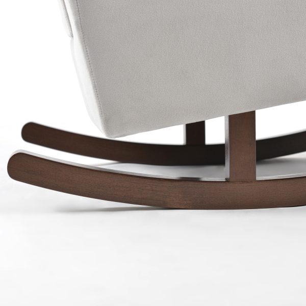 Premium Velvet Wingback Rocking Chair for Nursery