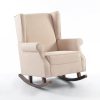 Premium Velvet Wingback Rocking Chair for Nursery