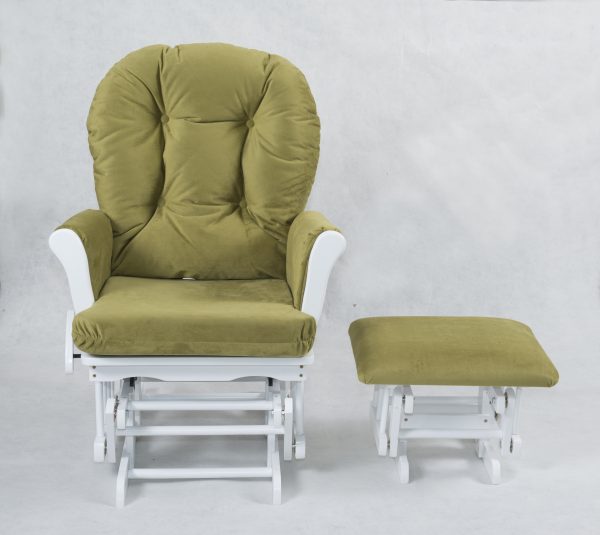 White nursery glider chair with ottoman White nursery glider chair with ottoman