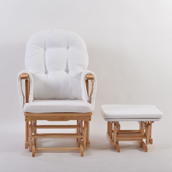 Modern nursery glider chair with ottoman