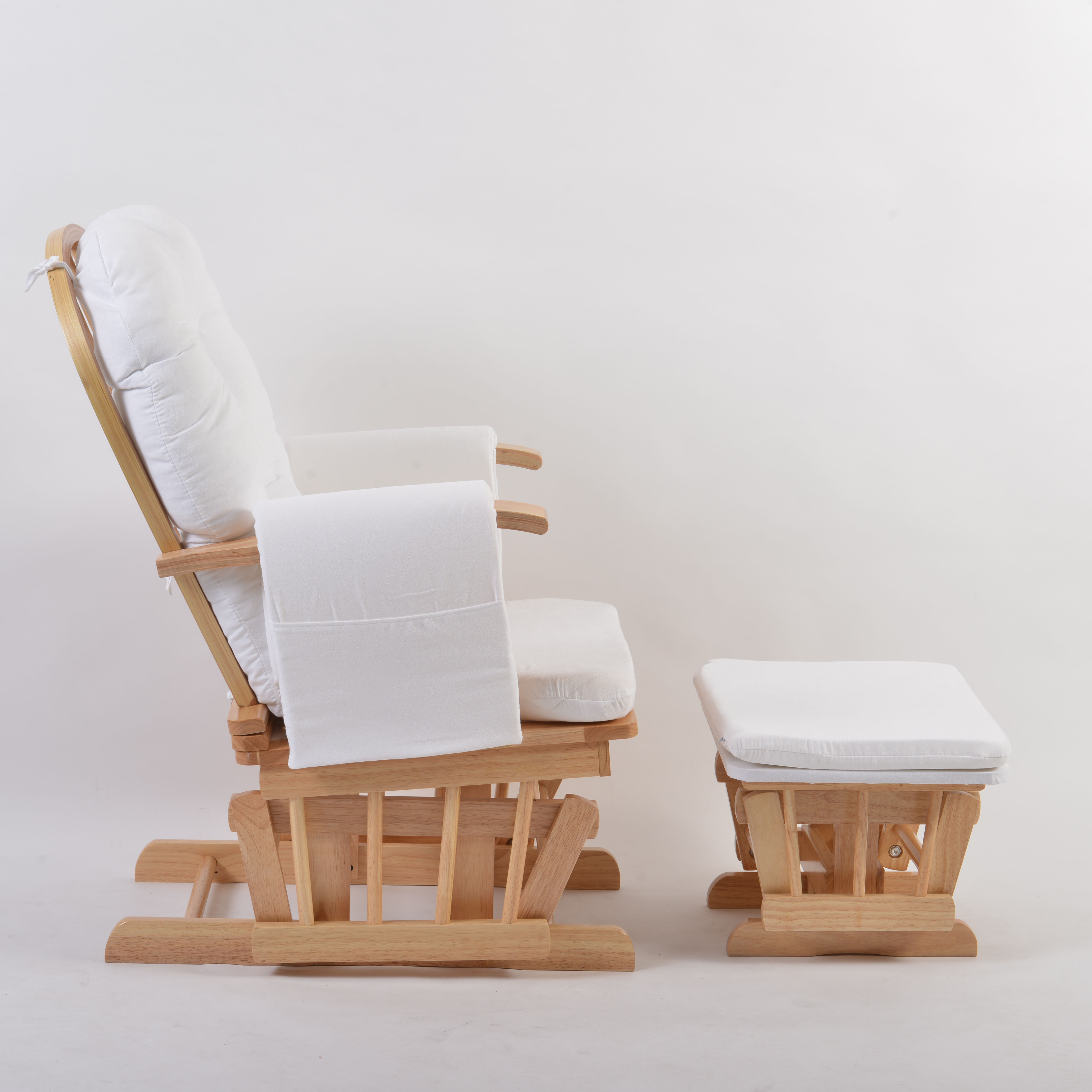 Modern Nursery Glider Chair with Ottoman | OEM Baby Furniture Manufacturer