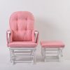 Pink nursery glider chair for baby room