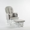Grey nursery rocking chair with ottoman