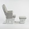Grey nursery rocking chair with ottoman