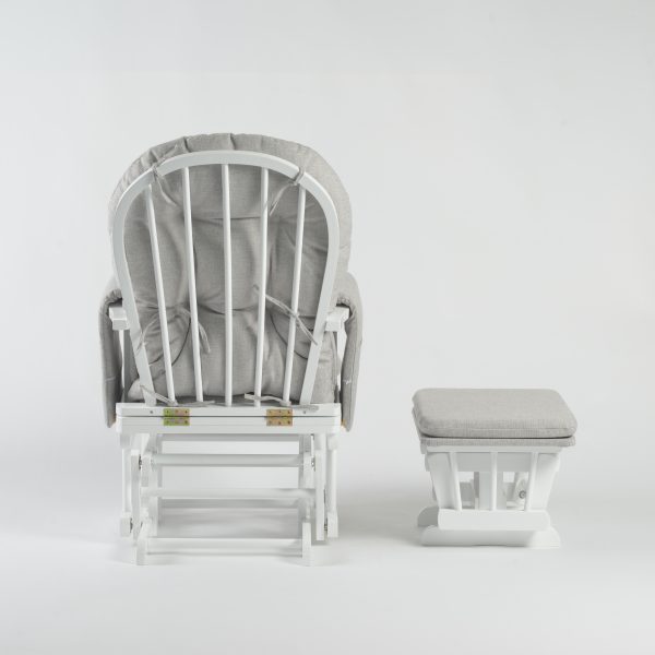 Grey nursery rocking chair with ottoman