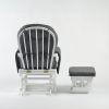 Dark grey nursery rocking chair with ottoman