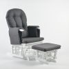 Dark grey nursery rocking chair with