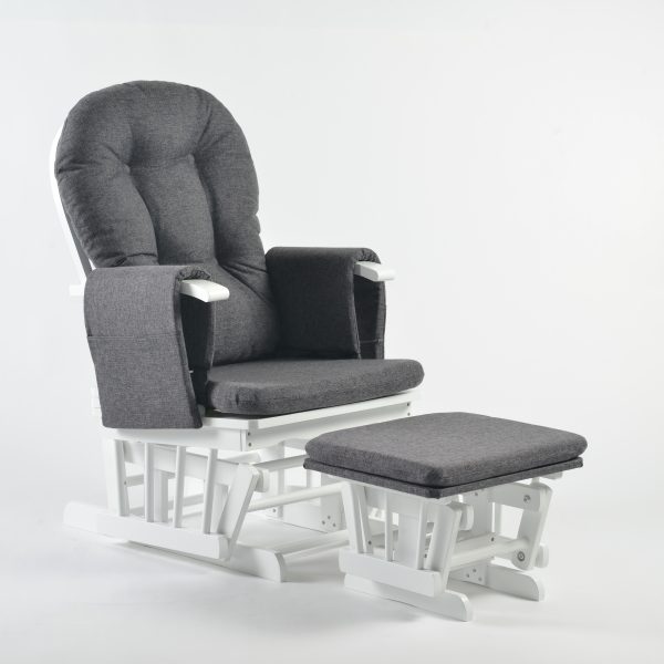 Dark grey nursery rocking chair with