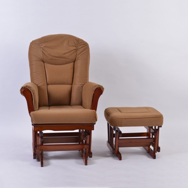 DSC_4048 Classic Nursery Glider Rocking Chair with Ottoman | OEM Baby Furniture Manufacturer