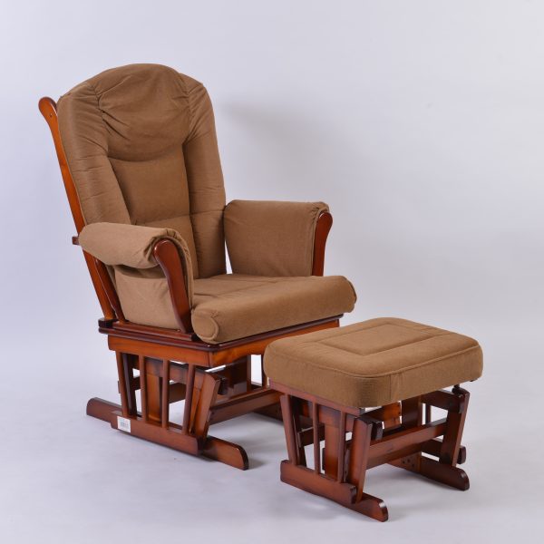 DSC_4049 Classic Nursery Glider Rocking Chair with Ottoman | OEM Baby Furniture Manufacturer