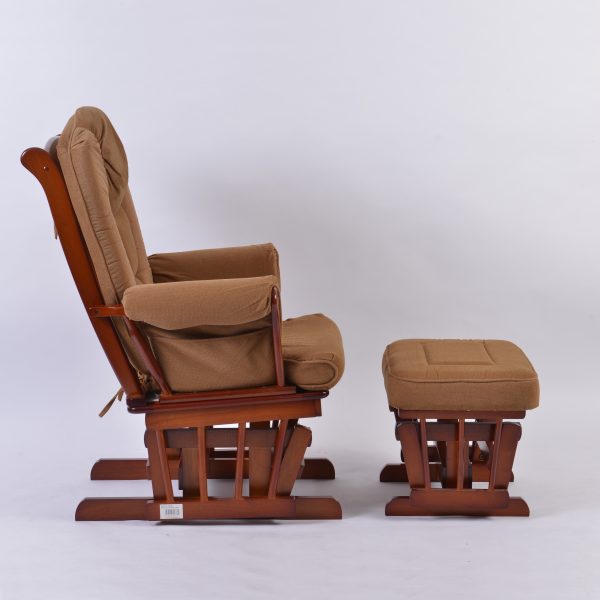 DSC_4051 Classic Nursery Glider Rocking Chair with Ottoman | OEM Baby Furniture Manufacturer