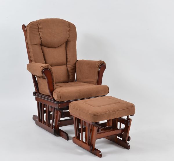 DSC_5835 Classic Nursery Glider Rocking Chair with Ottoman | OEM Baby Furniture Manufacturer