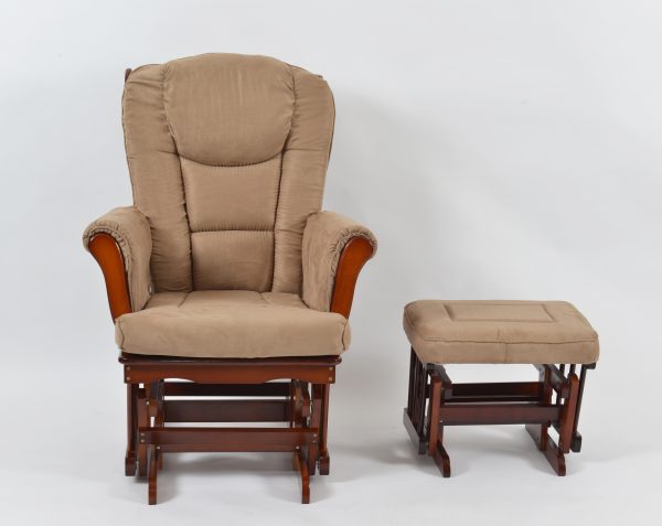 DSC_5838 Classic Nursery Glider Rocking Chair with Ottoman | OEM Baby Furniture Manufacturer