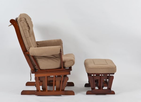 DSC_5840 Classic Nursery Glider Rocking Chair with Ottoman | OEM Baby Furniture Manufacturer