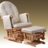 Wooden Nursery Rocking Chair Design wooden nursery rocking chair with comfortable padded cushions