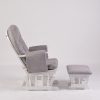 Side profile of Adjustable Reclining Glider Chair with Ottoman in reclined position