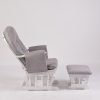Adjustable Reclining Glider Chair with Ottoman showing mid reclining backrest angle