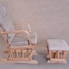 1 Padded Wooden Glider Chair with Ottoman