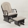 1 Custom Wooden Rocking Chair with Ottoman for Nursery Furniture Manufacturer