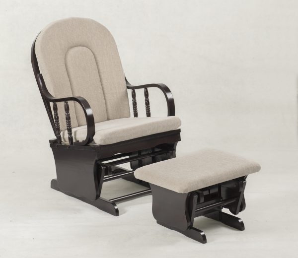 1 Custom Wooden Rocking Chair with Ottoman for Nursery Furniture Manufacturer