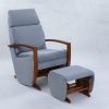 Nursery Glider Recliner Chair with Ottoman nursery glider recliner chair with wooden armrest and ottoman