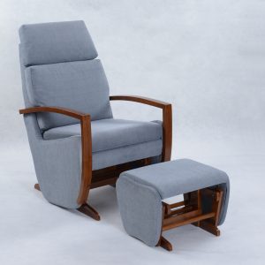 Nursery Glider Recliner Chair with Ottoman nursery glider recliner chair with wooden armrest and ottoman