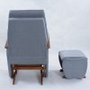 1DSC_0844 Nursery Glider Recliner Chair with Ottoman | Wooden Armrest Baby Feeding Chair