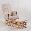Nursery Glider Chair with Ottoman Natural Wood Nursery Glider Chair with Ottoman