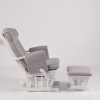 23t (4) Adjustable Backrest Glider Chair with Ottoman