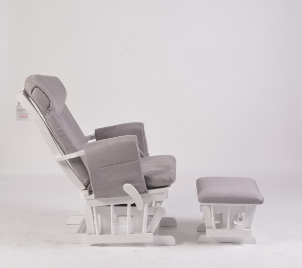 23t (4) Adjustable Backrest Glider Chair with Ottoman