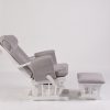 Adjustable Glider Chair Full Recline Adjustable backrest glider chair with ottoman at a deeper reclining angle