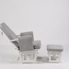 25t (6) Adjustable Back Nursery Glider with Ottoman – Wooden Nursing Chair