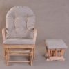 3 Padded Wooden Glider Chair with Ottoman