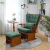 DSC02767 拷贝 Wooden Wingback Nursery Glider Chair with Ottoman