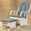 _DSC1357 Custom Wooden Rocking Chair with Ottoman for Nursery Furniture Manufacturer