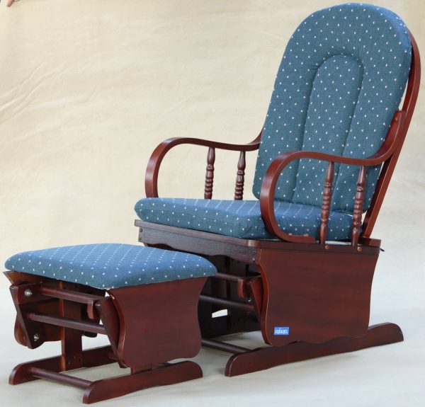 _DSC1365 Custom Wooden Rocking Chair with Ottoman for Nursery Furniture Manufacturer