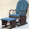 _DSC1366 Custom Wooden Rocking Chair with Ottoman for Nursery Furniture Manufacturer
