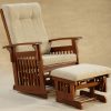 _DSC1393 (2) Traditional Wooden Glider Rocking Chair with Ottoman