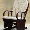 Wooden Nursing Chair with Ottoman wooden nursing chair with comfortable fabric upholstery