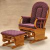 _DSC1407 High Back Wooden Nursery Glider Chair with Ottoman