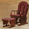 Modern Nursery Rocking Chair white wooden rocking chair with ottoman for baby nursery room