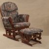 Upholstered Wooden Glider Chair with Ottoman Upholstered wooden glider chair with matching ottoman for nursery furniture