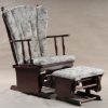 DSC_0034 Floral Wooden Glider Chair with Ottoman for nursery furniture collections