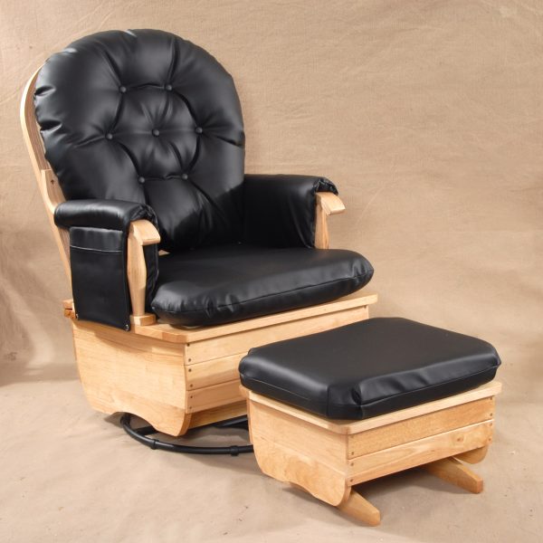 Tufted Nursery Glider Chair with Ottoman Black Tufted Nursery Glider Chair with Ottoman