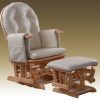 DSC_0090副本 Classic Nursery Glider Rocking Chair with Ottoman | Round Back Baby Feeding Chair